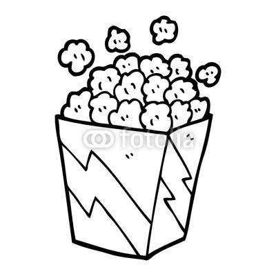 400x400 Line Drawing Cartoon Cinema Popcorn Buy Photos Ap Images - Popcorn Line Drawing
