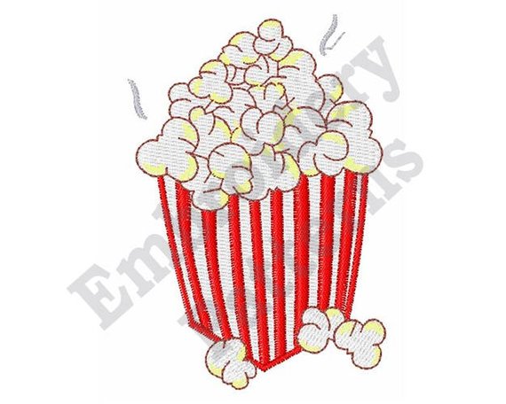570x456 bucket of popcorn machine embroidery design x hoop etsy - Popcorn Machine Drawing