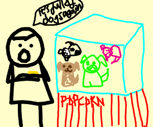 300x250 Carl, The Popcorn Machine Is Full Of Dogs! - Popcorn Machine Drawing