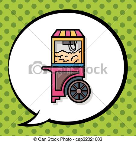 450x470 Popcorn Machine Doodle - Popcorn Machine Drawing