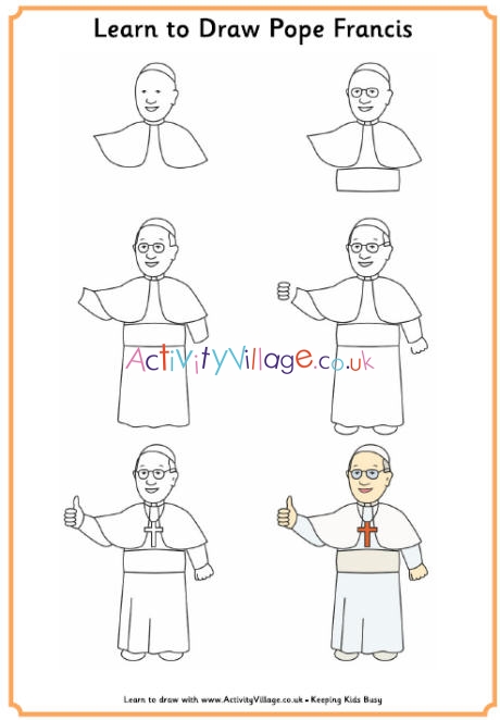 460x662 learn to draw pope francis - Pope Drawing