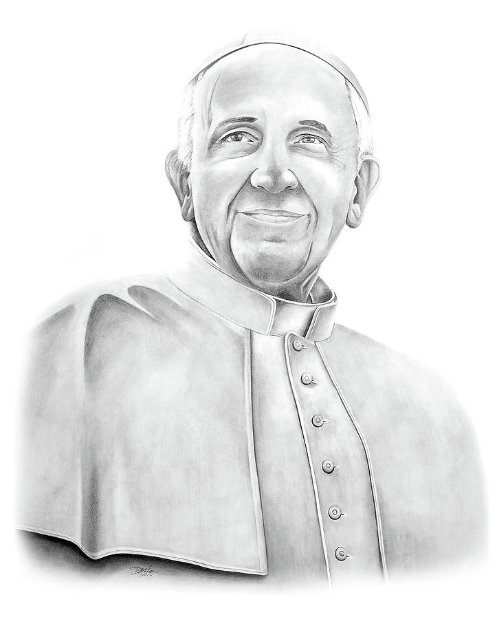 723x900 pope francis drawing - Pope Francis Drawing