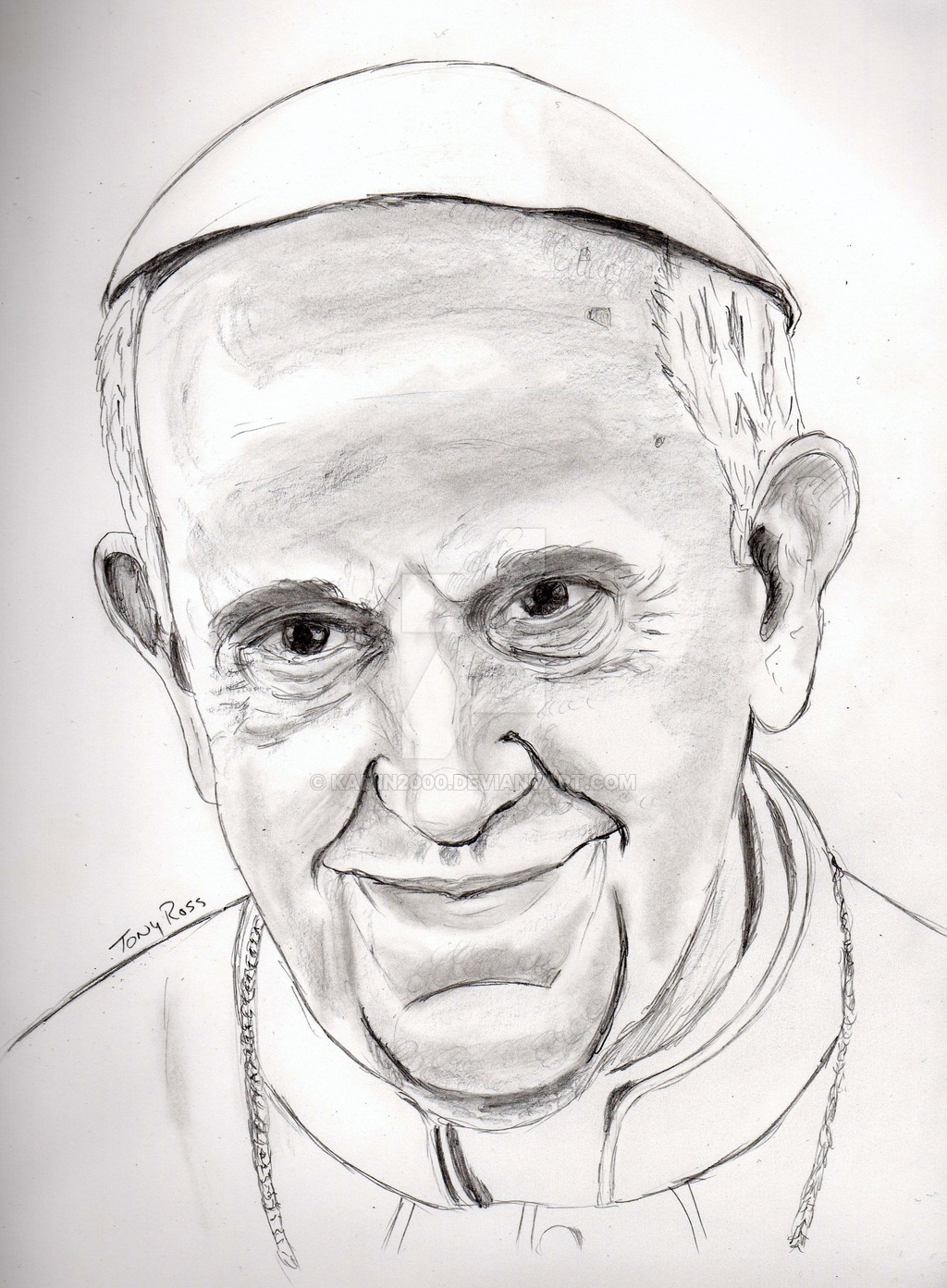 1024x1393 pope francis - Pope Francis Drawing