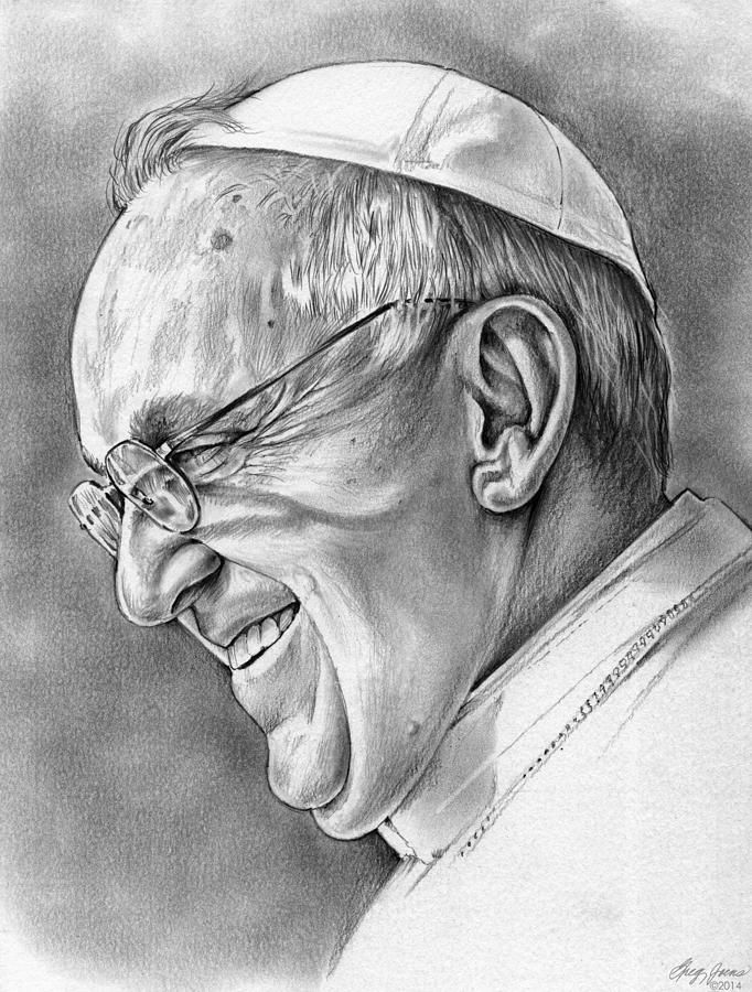 682x900 celebrities drawing - Pope Francis Drawing