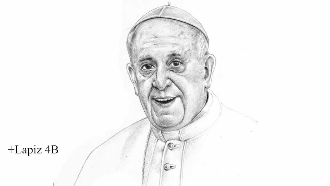 1280x720 drawing the portrait of the new pope francis i dibujando el - Pope Francis Drawing