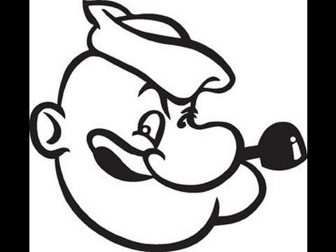 480x360 how to draw popeye the sailor man step - Popeye Cartoon Drawing