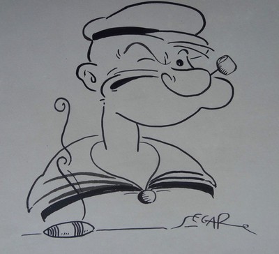 400x364 popeye - Popeye Cartoon Drawing