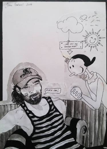 375x521 I Am Not Popeye ! Drawing - Popeye Drawing