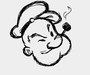 300x250 Popeye Drawing - Popeye Drawing