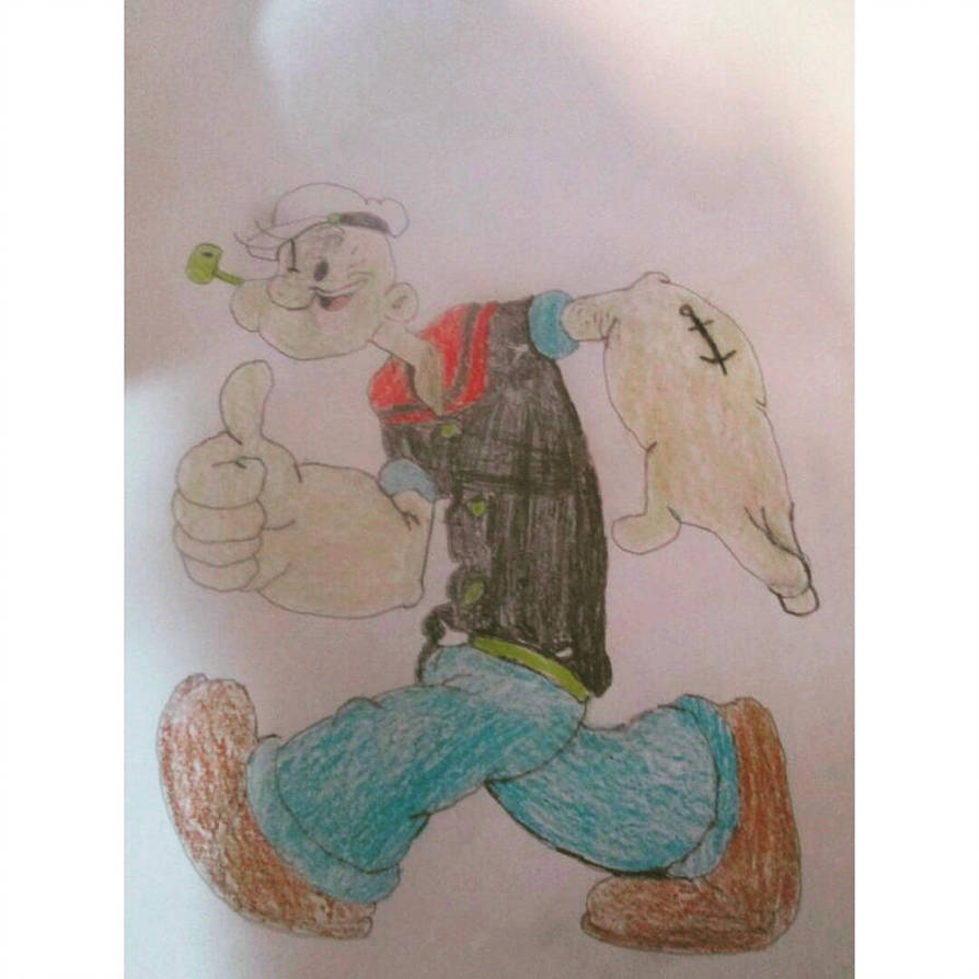894x894 my drawing of popeye the sailor man - Popeye The Sailor Man Drawings