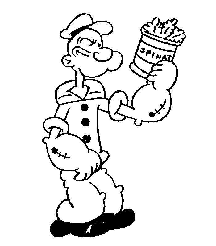 700x800 popeye the sailor man coloring pages - Popeye The Sailor Man Drawings