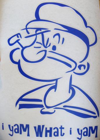 342x480 popeye the sailor man car or boat sticker hippy motors car - Popeye The Sailor Man Drawings