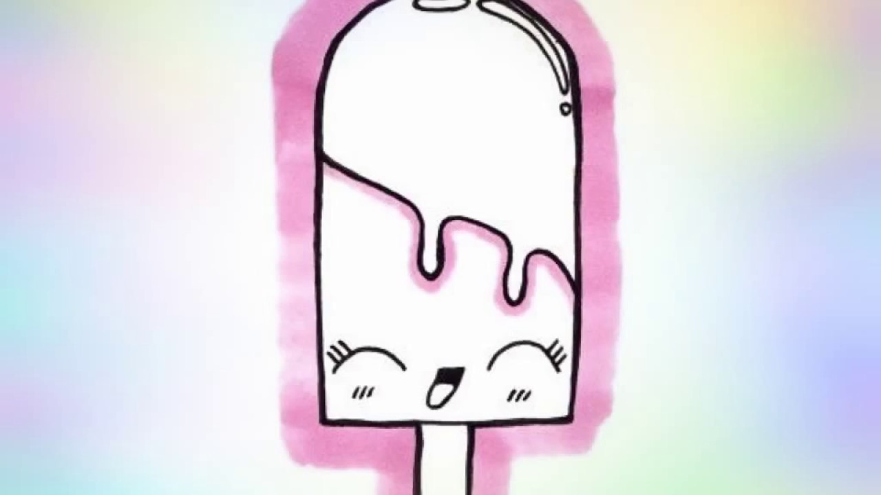 1280x720 How To Draw A Kawaii Popsicle Step - Popsicle Drawing