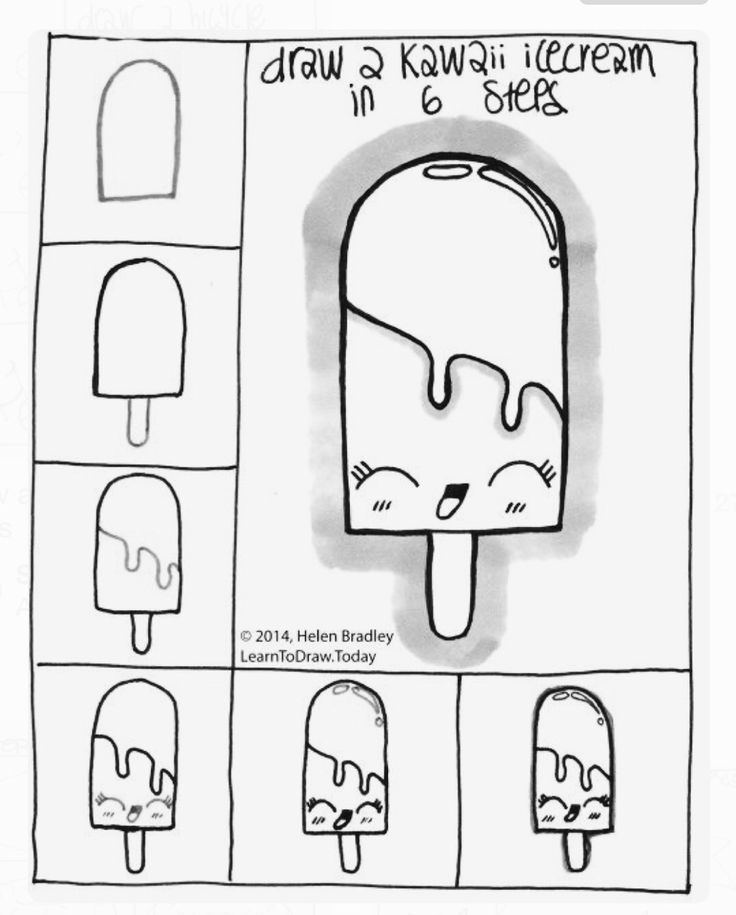736x915 Ice Cream Bar Or Popsicle Drawing Doodle In Drawings - Popsicle Drawing