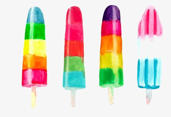 564x387 Popsicle, Hand Painted Popsicle, Drawing Popsicle, Summer Png - Popsicle Drawing