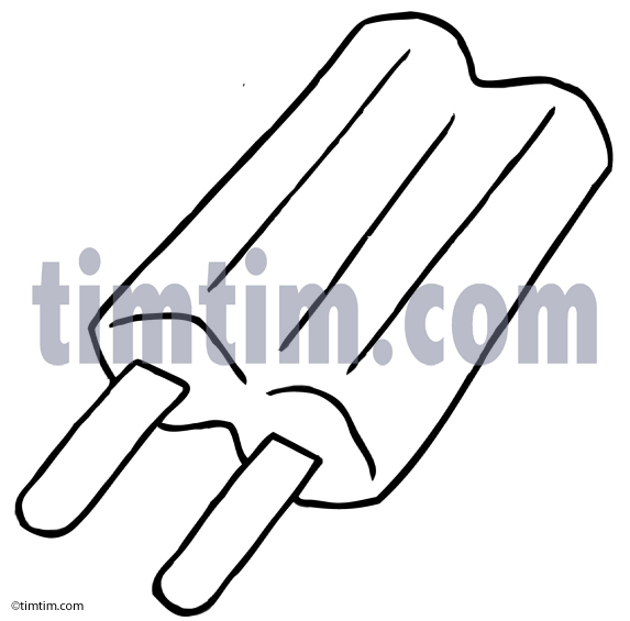 573x565 Free Drawing Of A Popsicle Stick Bw From The Category Cooking - Popsicle Drawing