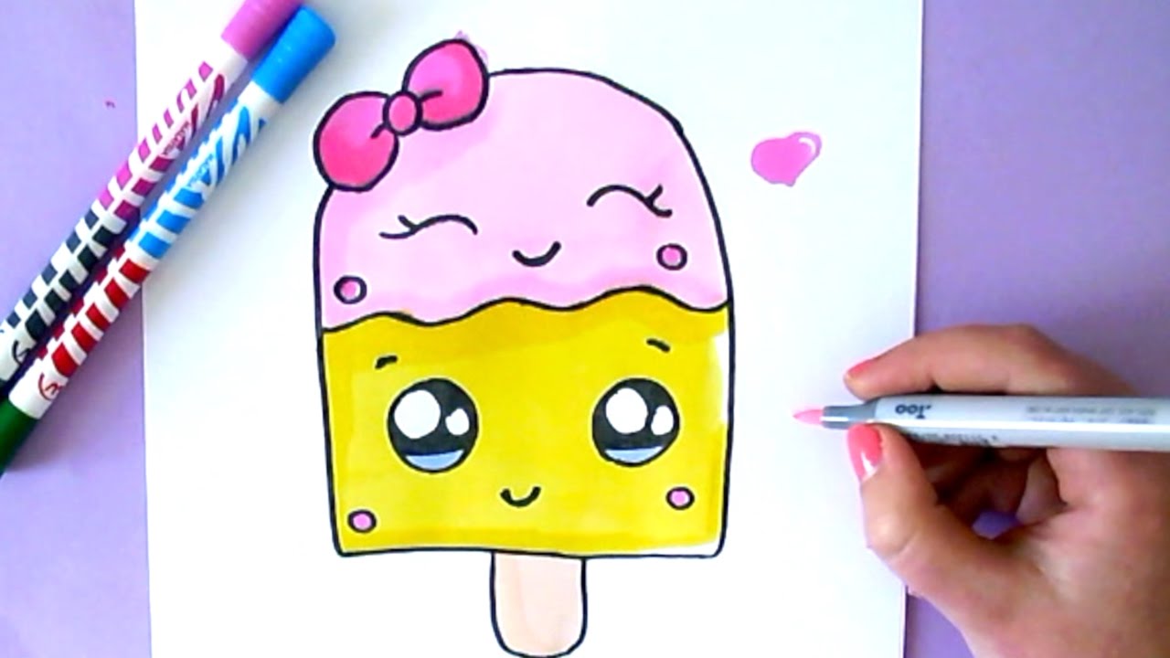 1280x720 How To Draw A Cartoon Popsicle - Popsicle Drawing