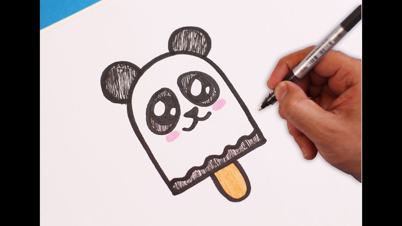 1280x720 How To Draw A Cute Panda Popsicle - Popsicle Drawing