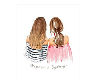 340x270 best friends drawing etsy - Popular Drawinging