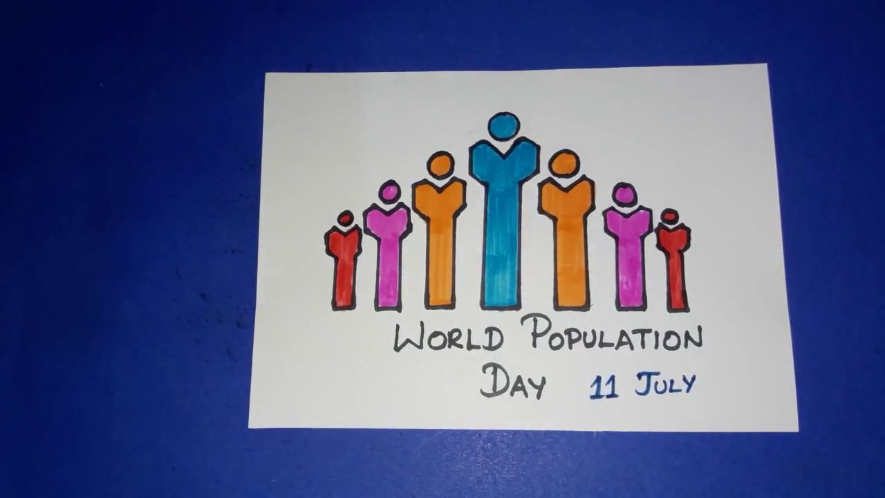 1280x720 How To Draw World Population Drawing Step - Population Drawing