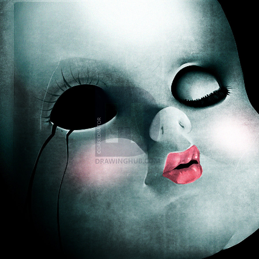 897x897 how to draw a doll face, porcelain doll, step - Porcelain Doll Drawing