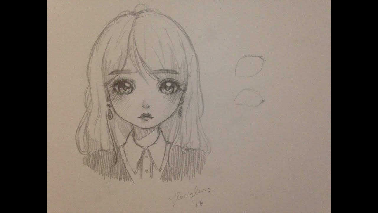 1280x720 how to draw a girl - Porcelain Doll Drawing