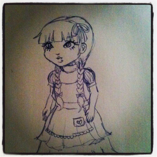 540x540 anime creepy doll drawing anime collection - Porcelain Doll Drawing