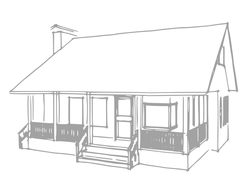 800x618 house with porch clip art transparent - Porch Drawing