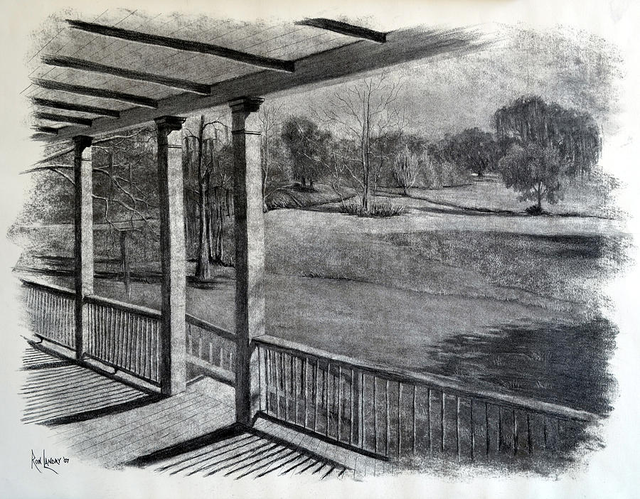 900x702 back porch at beau bassin drawing - Porch Drawing
