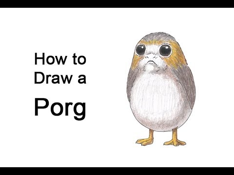 Porg Drawing at PaintingValley.com | Explore collection of Porg Drawing