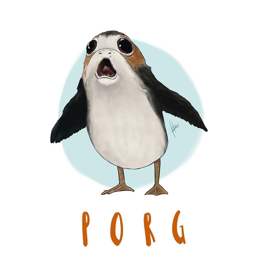 1080x1080 p o r g fanart - Porg Drawing