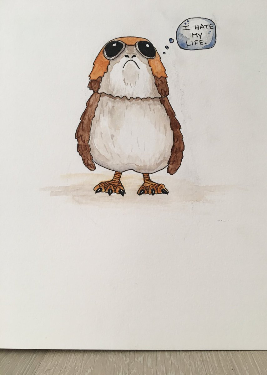 Porg Drawing at PaintingValley.com | Explore collection of Porg Drawing