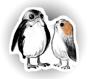 300x270 star wars the last jedi porgs porg cute sketch cuddly car laptop - Porg Drawing