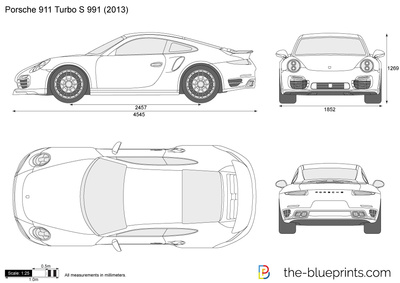 Чертеж porsche carrera gt