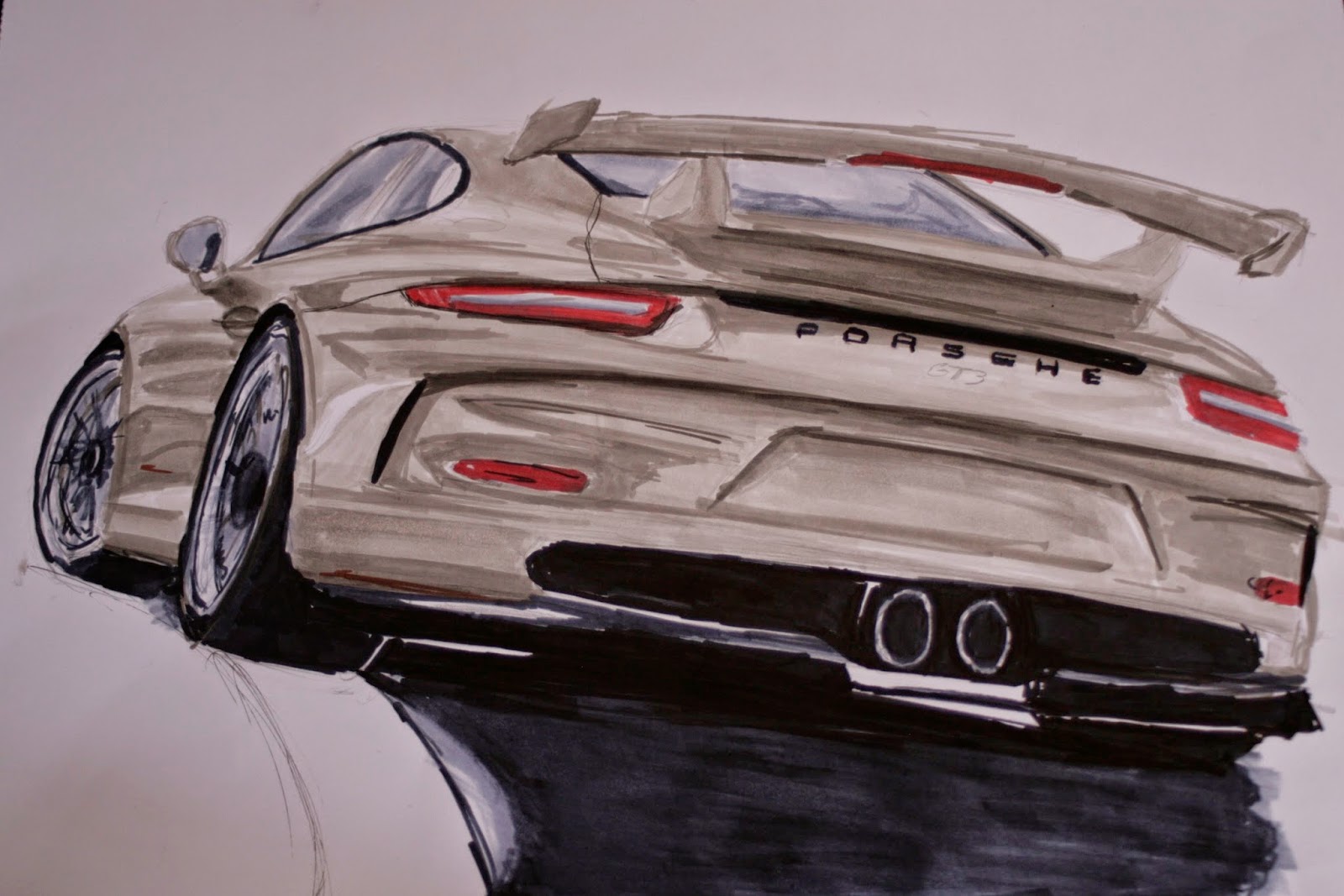 1600x1067 jasper's car designdrawing blog porsche - Porsche Drawing