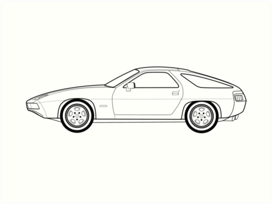 549x413 porsche line drawing artwork art prints - Porsche Drawing