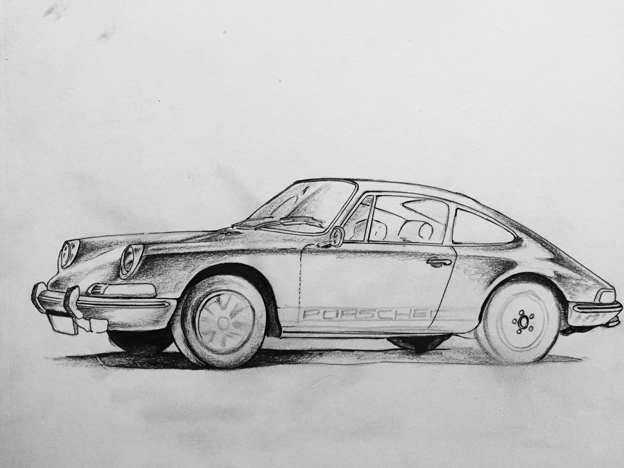 Porsche Drawing at PaintingValley.com | Explore collection of Porsche ...