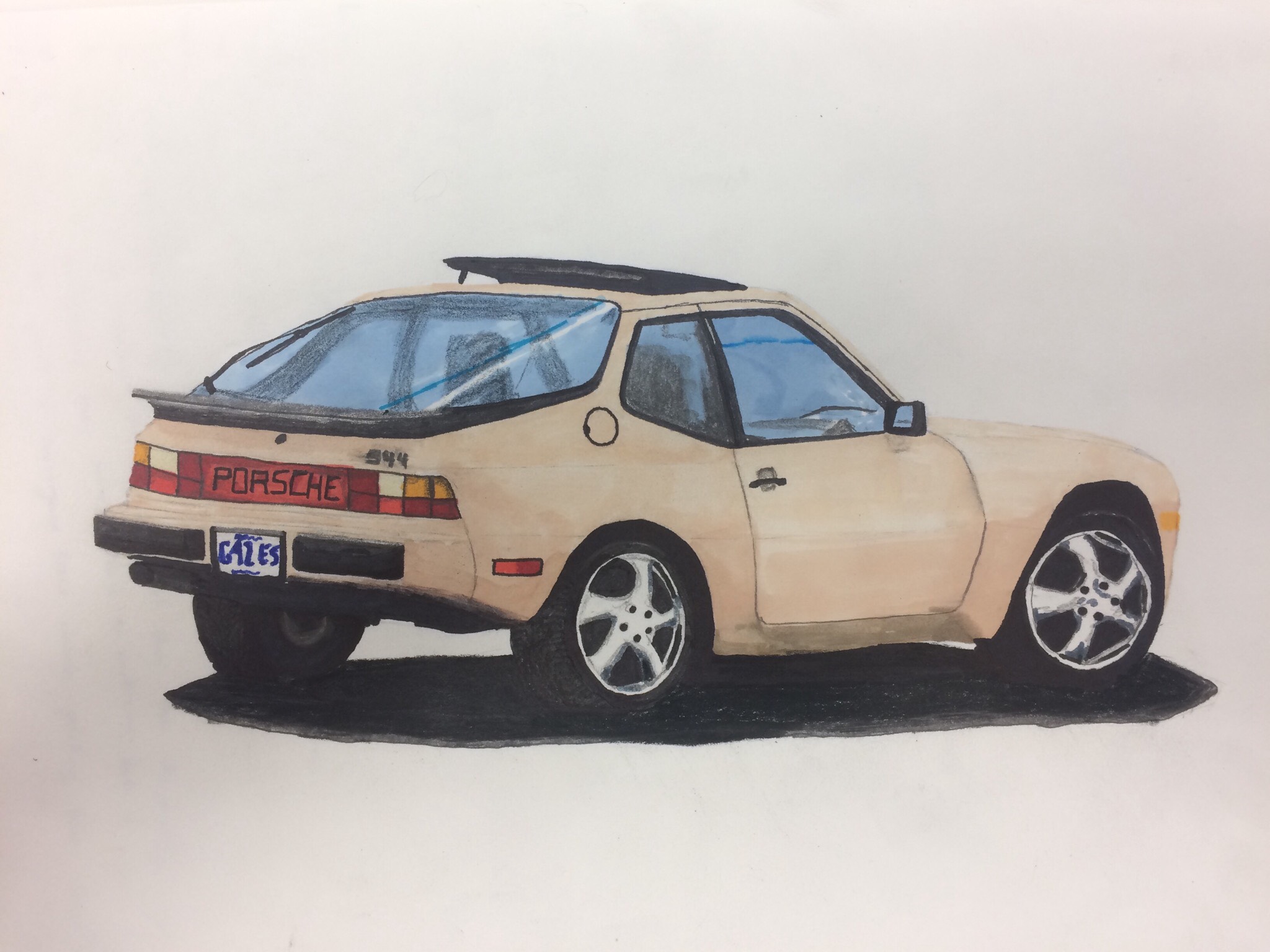 2048x1536 porsche drawing - Porsche Drawing