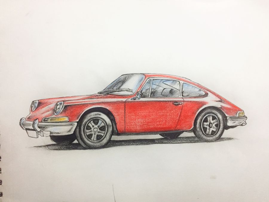 Рисунок порше 911