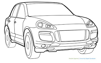 Porsche Line Drawing at PaintingValley.com | Explore collection of ...
