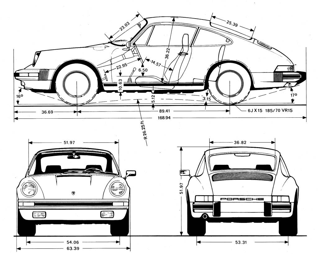 1024x820 Needed - Porsche Line Drawing