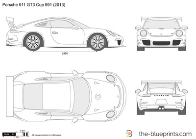 Порше 911 чертеж