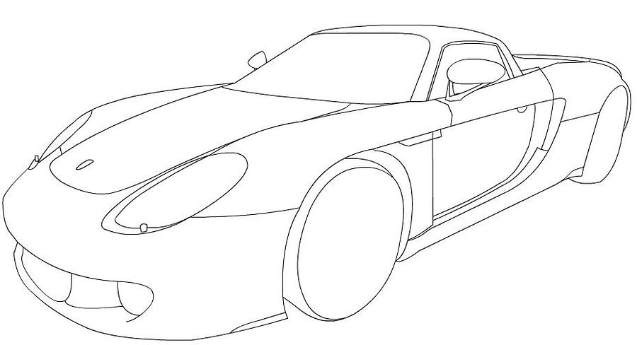 Porsche Line Drawing At Explore Collection Of