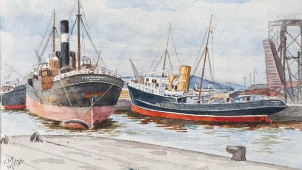1024x576 ship drawings from port of leith go on display - Port Drawing
