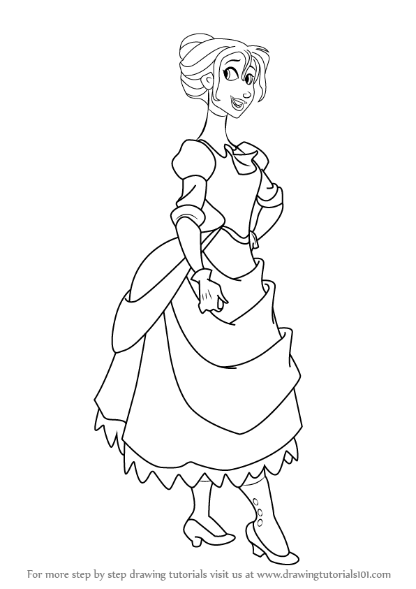 596x843 learn how to draw jane porter from tarzan - Porter Drawing
