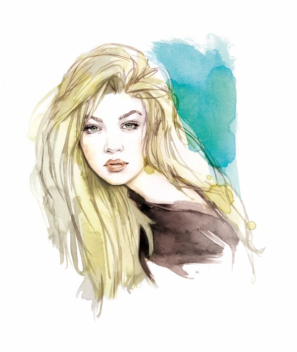 600x712 portrait illustration artist modern portrait artists nyc - Portrait Drawing Artists