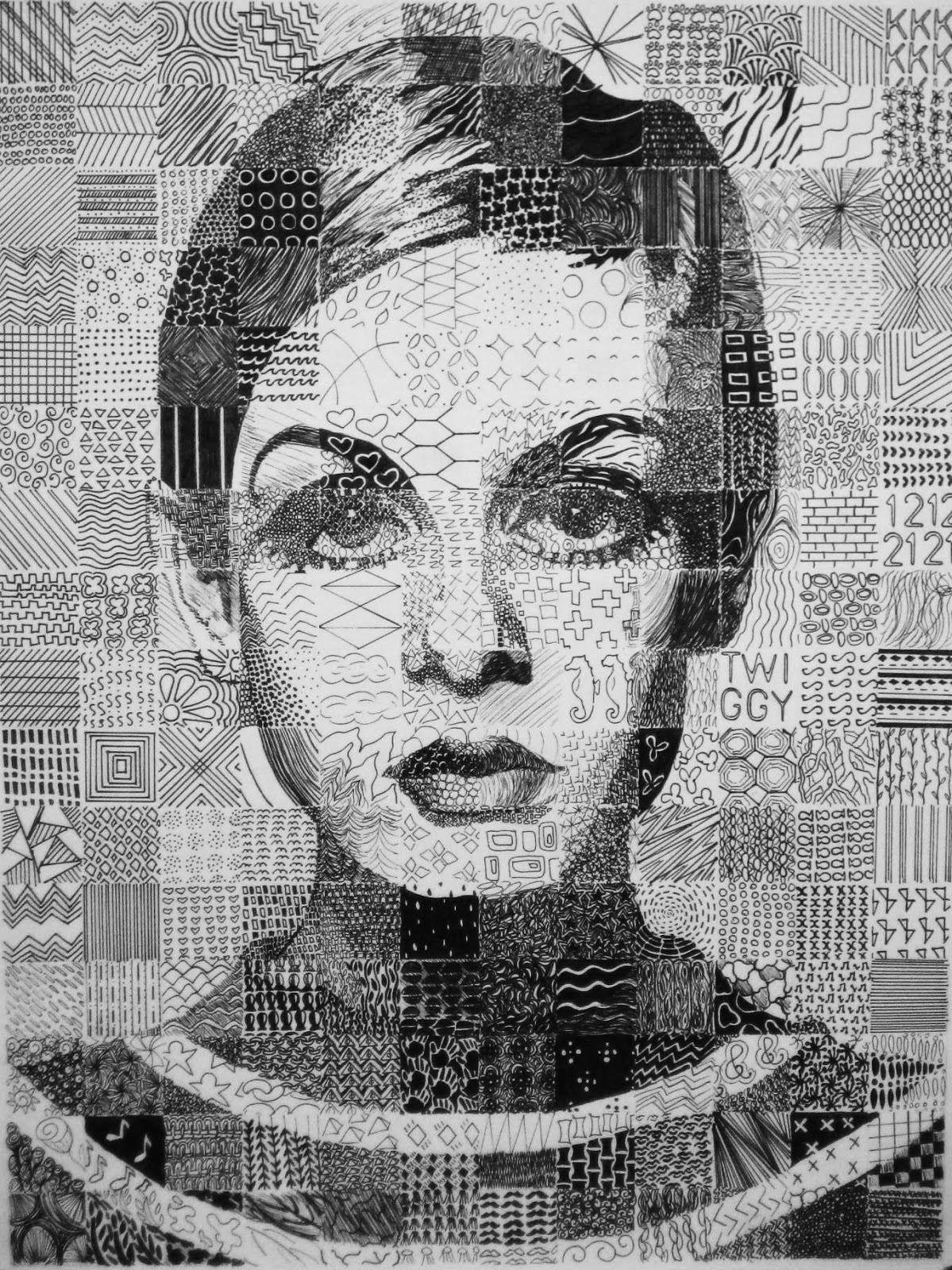 1199x1600 grid drawing project - Portrait Drawing Grid