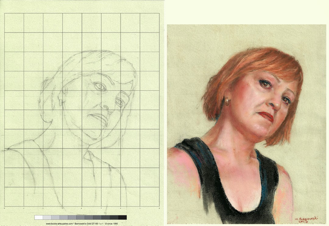 1080x743 artists grid method mark bornowski - Portrait Drawing Grid