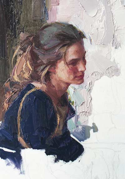 401x576 Wetcanvas Artschool Online Oil Painting A Portrait Of Ruth - Portrait Drawing Online