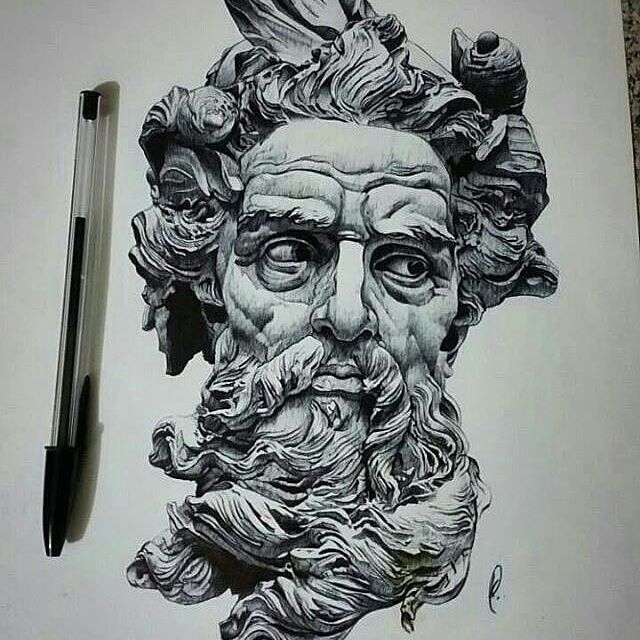 Poseidon Drawing at PaintingValley.com | Explore collection of Poseidon ...